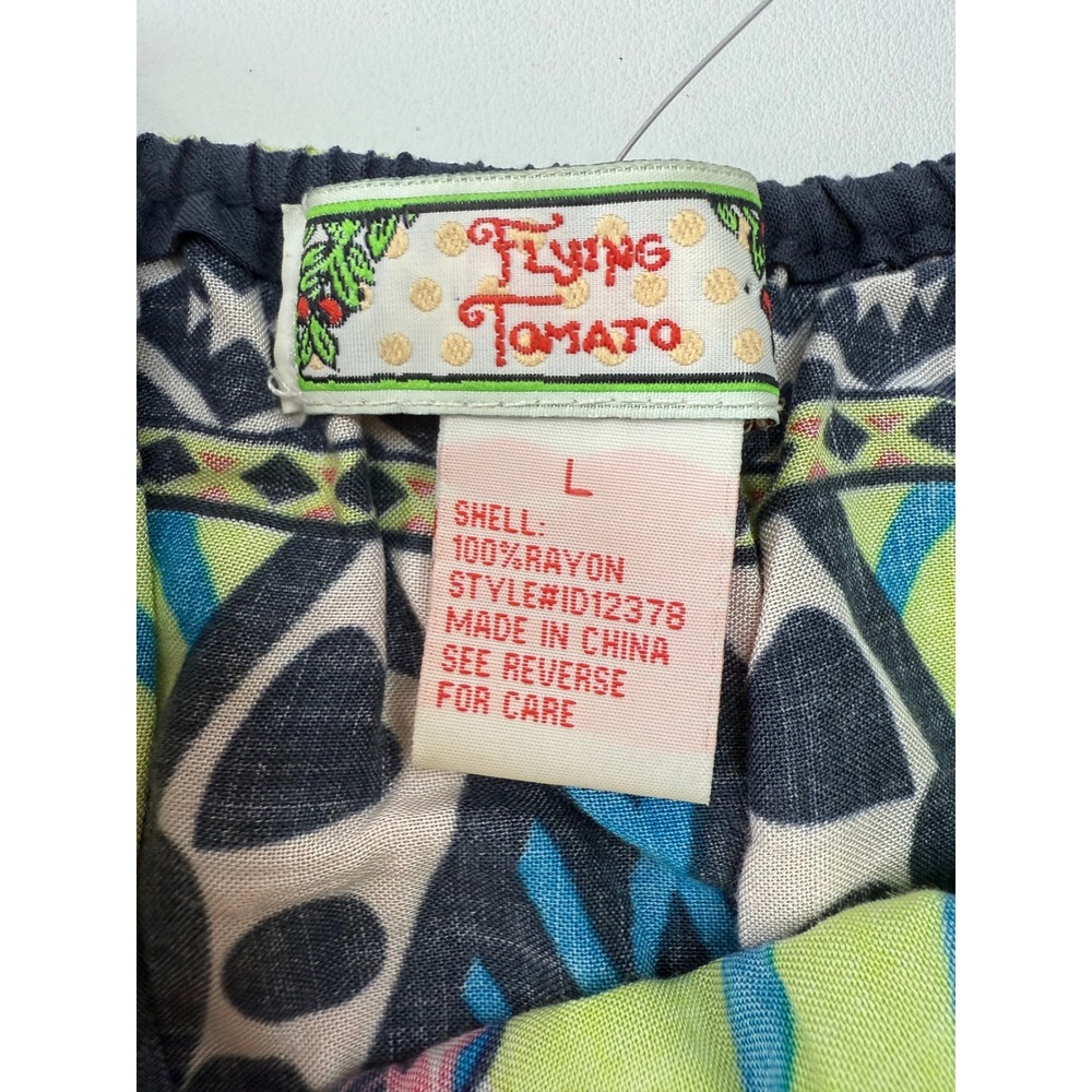 Flying Tomato Women Multicolored Geometric Halter Maxi Dress Large - Picture 4 of 8